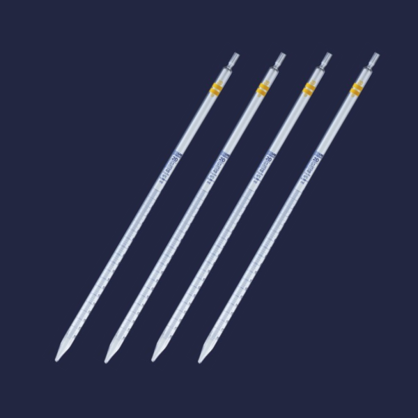 ISOLAB - Pipet - Cam - Dereceli - As Kalite - Grup Sertifikalı - Mavi Skala - 1 ml