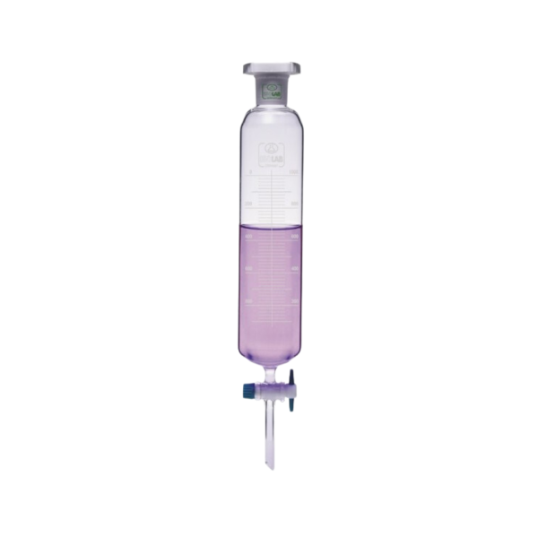 ISOLAB - Ayırma Hunisi - Cam - Silindirik - Dereceli - Ptfe Musluklu - 500 ml