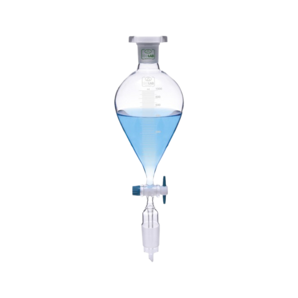 ISOLAB - Damlatma Hunisi - Cam - Armudi - Dereceli - Ptfe Musluklu - 500 ml