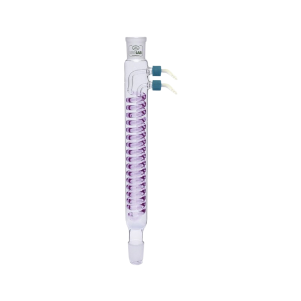 ISOLAB - Soğutucu - Dimroth - 160 mm - Dişi Şilif : NS 14/23 - Erkek Şilif : NS 14/23 - P.P Yan Kol