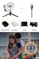 10inç 26cm Youtube Instagram Tiktok Selfie  Stüdyo Video Fotoğraf Ring Light  Tripod Led Halka Işık