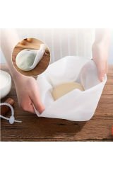 Ekstra Büyük Çok Amaçlı Hamur Karıştırma Torbası Ekmek, Pies, Pizza, Mısır Ekmeği için Çok Amaçlı - Depolama ve Karıştırma Çözümü, Mutfak Temel Gereksinimleri|Şeffaf Çanta|Dayanıklı Silikon