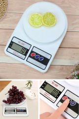Dijital Mutfak Terazisi - 10kg Kapasiteli, Dara Fonksiyonu, LCD Ekran ve Otomatik Kapanma Özelliği 1 GR Hassasiyet