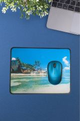 Manzara Ada Tasarımlı Küçük Boy Mouse Pad (25x32 cm)