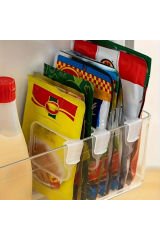 10 Adet Yer Tasarruflu Buzdolabı Yan Kapı Düzenleyici Bölücüler - Dayanıklı, Şeffaf Plastik Mutfak Düzenleme Bölme Parçaları