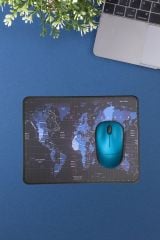 Dünya Haritası Temalı Küçük Boy Mouse Pad (25x32 cm)