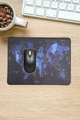 Dünya Haritası Temalı Küçük Boy Mouse Pad (25x32 cm)