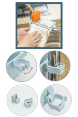 Mutfak Lavabo Düzenleyici, Sabun Tutuculu ve Havlu Askılı Banyo Süzgeç Rafı, Mutfak Banyo Lavabo Düzenleyici