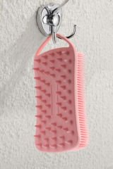 Silikon Vücut Temizleyici ve Peeling Süngeri, Askılı ve Silikonlu Banyo Fırçası