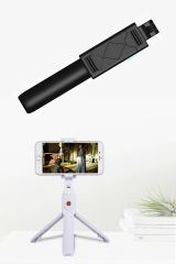 Sabitlenebilir Cep Telefon Tutucu  Ayarlanabilir Taşınabilir 3 Ayaklı Tripod Selfie Çubuğu