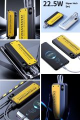 10000 mAh Çoklu Hızlı Şarj Powerbank – Aynı Anda 4 Cihaz Şarj Özelliği