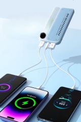 10000 mAh Çoklu Hızlı Şarj Powerbank – Aynı Anda 4 Cihaz Şarj Özelliği