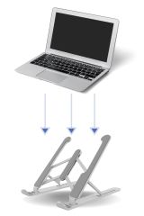 Ayarlanabilir Dizüstü Destek Tabanı Tamamen Katlanabilir Taşınabilir Laptop Yükseltici