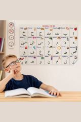 100x150 cm Kendinden Yapışkanlı Elif-Ba Eğitim Tahtası – Statik Kağıt