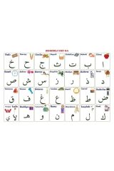 100x150 cm Kendinden Yapışkanlı Elif-Ba Eğitim Tahtası – Statik Kağıt