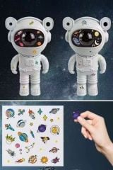 Stickerlı ve Uzaktan Kumandalı Astronot Gece Lambası