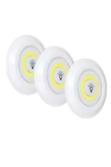 Kablosuz Led Spotlar 3 Adet Kumandalı Kendinden Yapışkanlı Pilli