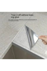 Atina Grisi Mermer Desenli Yapışkanlı Folyo - 60 CM x 5 MT Dekoratif Çözüm