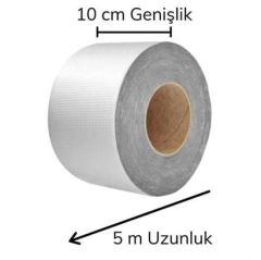 Yüksek Sıcaklık Dayanan Su Geçirmez Çatı Boru Duvar Çatlak Yapışkan Bant Folyo 5 mt x 10 cm