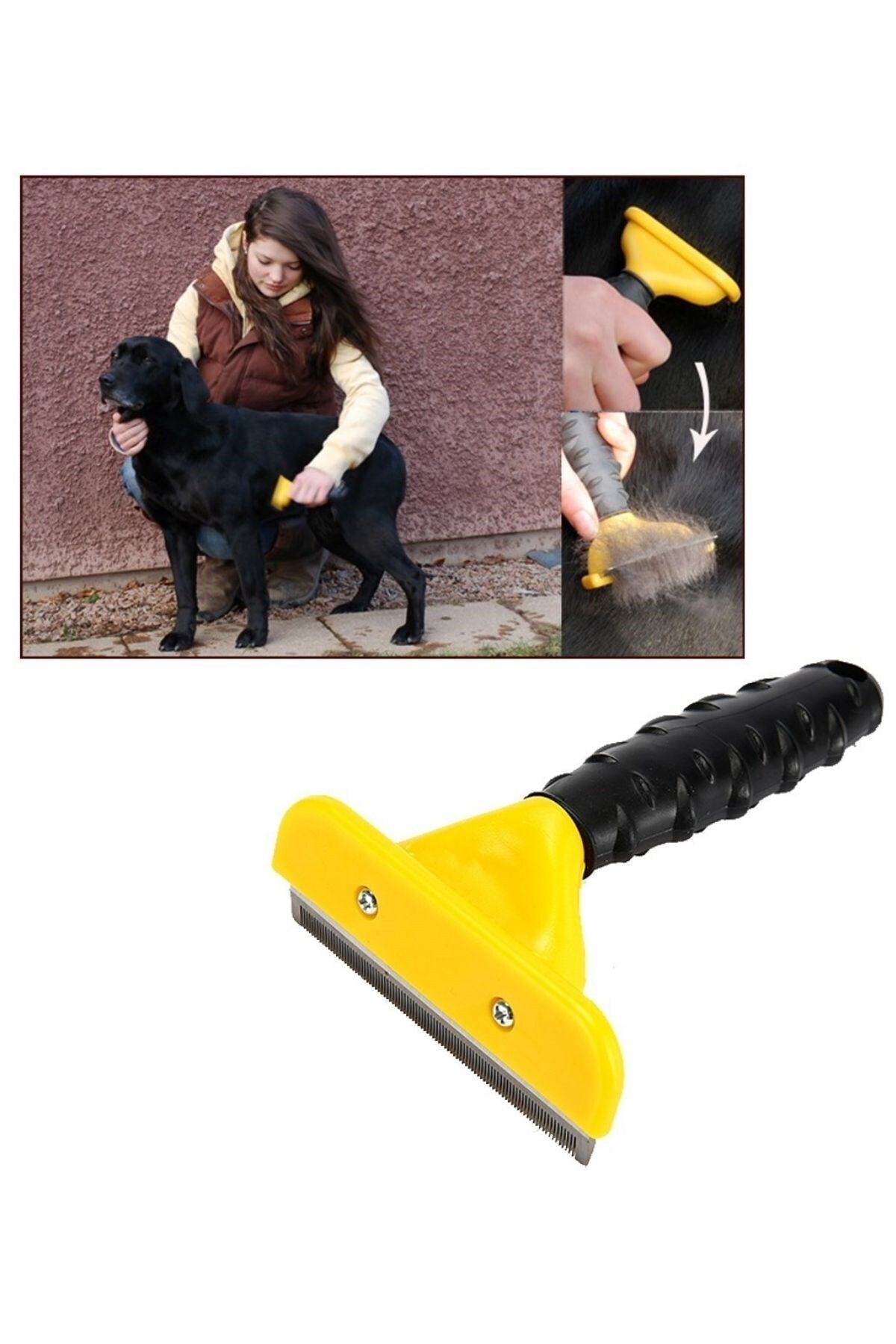 Fubminator Kedi Köpek Tüy Toplama Tarağı  Kaşıma Aparatı 4,5 Cm