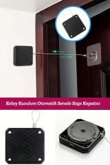 Kolay Kurulumlu Otomatik Sensörlü Kapı Kapatıcı - Ayarlanabilir, Deliksiz Tasarım, Ev ve Ofis Kullanımı İçin