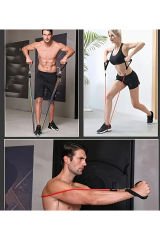 11 Adet Çekme Halat Fitness Ekipmanı Seti - Güç Eğitimi, Pilates ve Yoga için Direnç Bantları