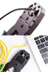 Rj9 Rj12 Rj45 Sıkıcı Sıkma Network Pensesi Kablo Soyucu Set Cat5 İnternet Ucu Çakma