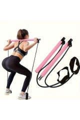 Ev Egzersizleri İçin Tam Bar Seti  Çok Yönlü Yoga & Pilates Bar Seti Direnç Bandı ile