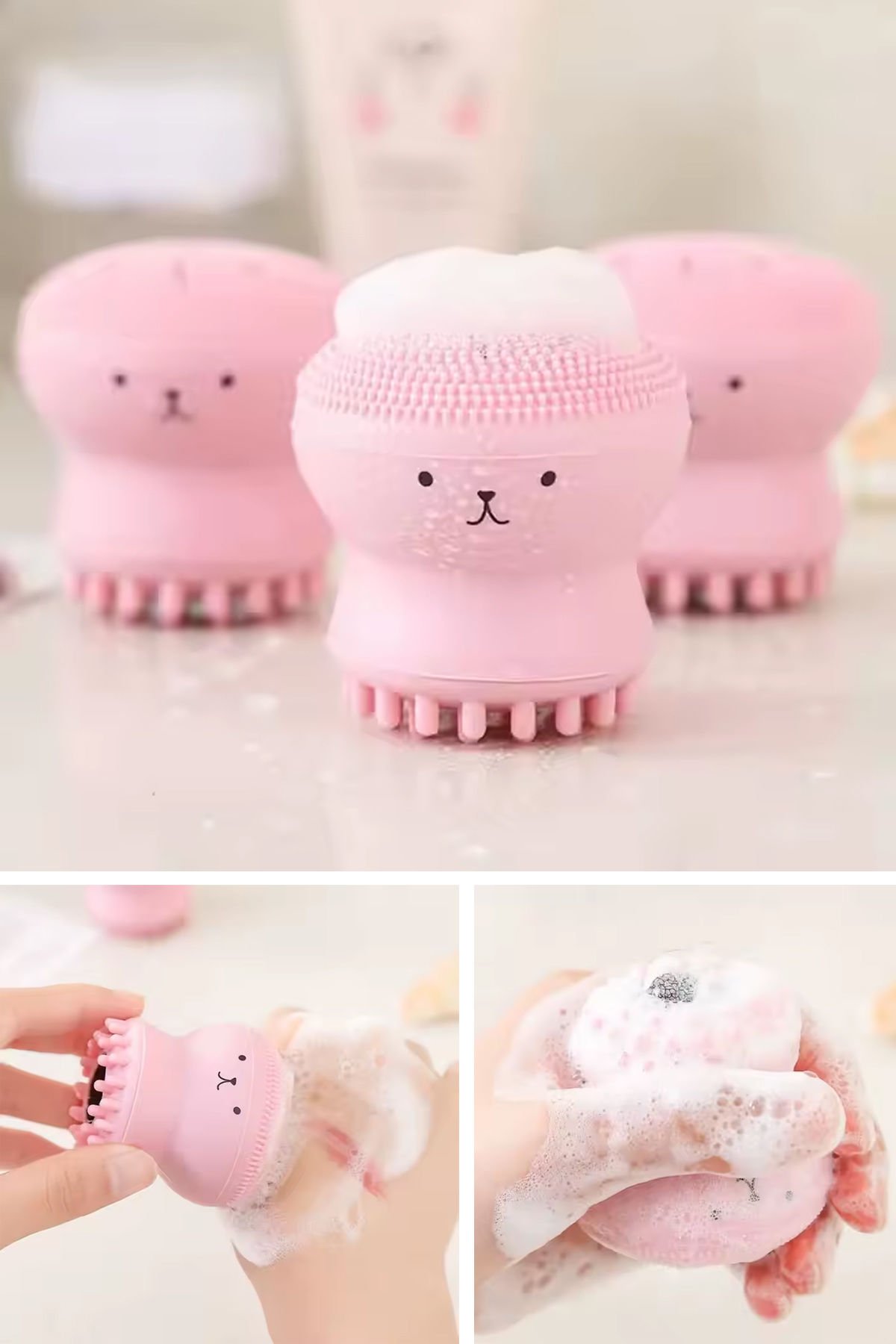 Derin Temizlik ve Peeling Etkili Silikon Mini Cilt Temizleme Fırçası