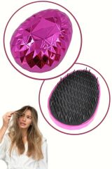 Neon Pembe Düzleştirici Tarak Geniş Aralıklı Her Saç Tipine Uygun Fırçalı Saç Düzleştirici