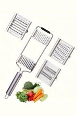 Çok Amaçlı Ayarlanabilir Sebze ve Peynir Dilimleyici – 3 Farklı Başlık ve Ergonomik Tutma Aparatı ile Pratik Kullanım