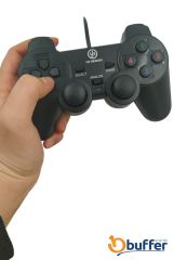 Çift Titreşimli USB Kablolu Oyun Kolu PC Uyumlu Vibration Gamepad