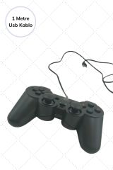 Çift Titreşimli USB Kablolu Oyun Kolu PC Uyumlu Vibration Gamepad