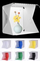 40x40 cm Katlanabilir Işıklı Çekim Kutusu – 6 Renk Fonlu Profesyonel Fotoğraf Stüdyosu