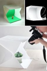 40x40 cm Katlanabilir Işıklı Çekim Kutusu – 6 Renk Fonlu Profesyonel Fotoğraf Stüdyosu