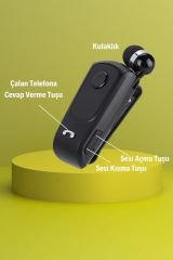 Makaralı ve Kablolu Telefon Uyumlu Bluetooth Kulaklık