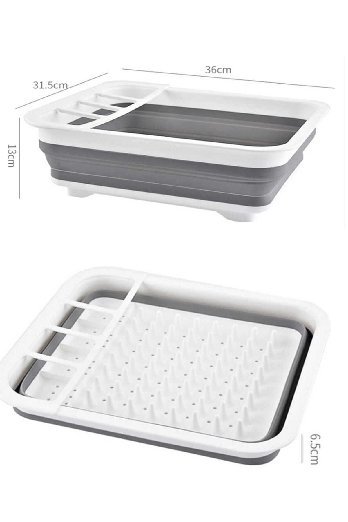Lavabo Üstü Katlanır Bulaşık Kurutmalık Kaşık Bölmeli Kurutma Standı Aparatı Altlığı