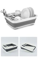 Lavabo Üstü Katlanır Bulaşık Kurutmalık Kaşık Bölmeli Kurutma Standı Aparatı Altlığı