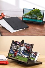 Kırmızı Telefon ve Tablet Ekran Büyütücü Aparat