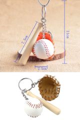 Gerçekçi Beyzbol Tasarımlı Şık Anahtarlık Kolye Çanta Süsü Baseball Keychain