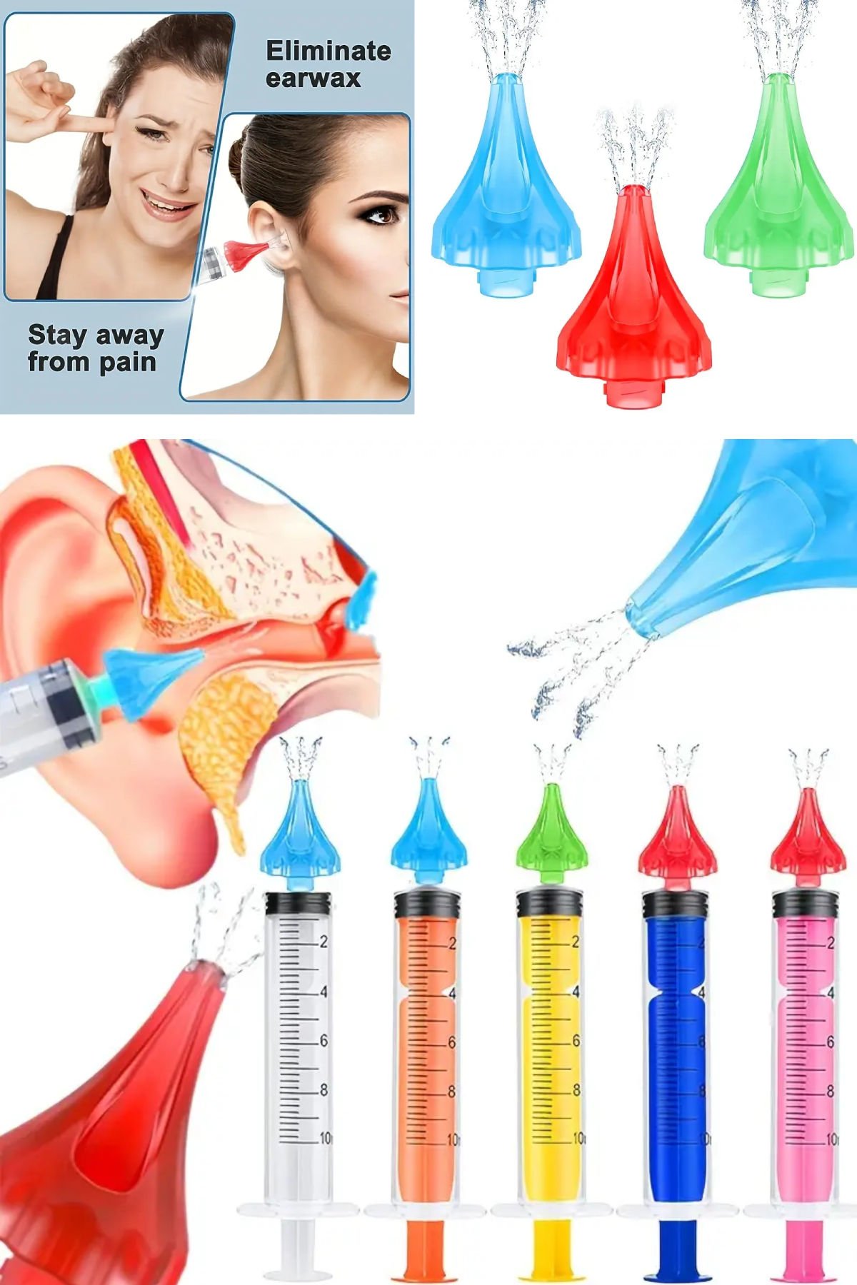 Burun ve Kulak Kanalı Temizleme Şırıngası 10ml Yeniden Kullanılabilir