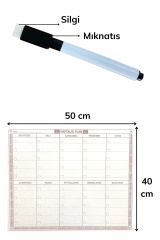 Şeffaf Kendiliğinden Yapışkanlı Kalemli Haftalık Planlayıcı 40cm-50cm