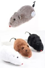 Kurmalı Kedi Eğitim Oyuncağı Tüylü Peluş Fare Yakalama İnteraktif Sevimli Eğlenceli Oyuncak