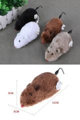 Kurmalı Kedi Eğitim Oyuncağı Tüylü Peluş Fare Yakalama İnteraktif Sevimli Eğlenceli Oyuncak