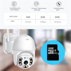 2.0 MP HD Lens İç Dış Mekan Suya Dayanıklı IP Wifi Network Güvenlik Kamerası Wifi Kamera