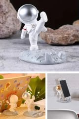 Astronot Temalı Mini Telefon ve Tablet Standı – Uzaydan Gelen Şık ve Pratik Tasarım