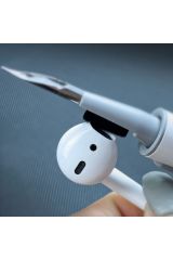 AirPod Temizleme Kiti, Süngerli 3'ü 1 Arada Airpod Temizleyici Kalem, Çok Fonksiyonlu Kulaklık Temizleme Kiti