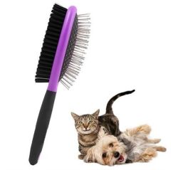 Kedi ve Köpek İçin Çift Taraflı Çok Amaçlı Evcil Hayvan Temizleme Fırçası