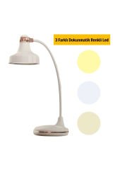 Dokunmatik LED Işıklı Masa Lambası - 3 Farklı Işık Modu