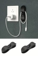 Kabloları Düzenleyen 2'li Klips, Esnek Silikon Kablo Yönetim Sarıcı, Klavye, Fare, Type-C Kablo için Masaüstü USB Kablo Tutucu
